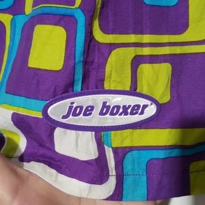 Vintage Joe Boxer 90s Swim Trunks Vibrant Geometric Pattern Mens Medium